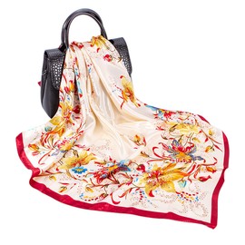 FAIRYGATE 0089 Women's Silk Multifunctional Scarf Tube Scarf Bandana, D89025