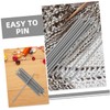 NUOBESTY 20Pcs Crochet Blocking Pins for Knitting Stainless Steel Rod