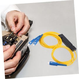 TEHAUX 2pcs Optical Fiber Splitter for Tv Fused Optical Cable Easy Installation Durable Design for Home Theater and Entertainment Systems Stable Signal Transmission with Protective Cover