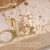 JUNVirtuous 3 Pair Gold Earrings for Women Trendy Hypoallergenic CZ