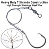 Dr.Fish 30 Pack Circle Hooks Rigs 12" Snelled Fishing Hooks