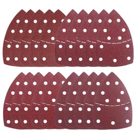 Mouse Sanding Sheets, Triangle Sanding Pads, Hook and Loop Mouse Sandpaper Triangle Sanding Sheets, 20 PCS 40 60 80 120 Grit Sandpaper Assortment