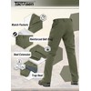 TACVASEN Men's Green Winter Tactical Cargo Pants, Water Repellent, High-Performance,