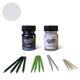 ScratchesHappen Exact-Match Touch Up Paint Kit - Brilliant Silver Pearl (BHT/EX60294/SAC60511/SAC60512) for Harley-Davidson - Essential (Paint + Clear Coat)