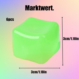 Needoh Nice Cube, Stress Ball, Nee Doh, Anti-Stress Ball, Anti-Stress Toy for Children, Anti Stress Balls, Squishy Fidget Toys, Sensory Toy, Squeeze Balls for Kids, Sensory Toy, Pack of 6