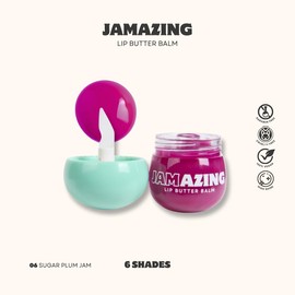 Oz Lab Jamazing Lip Butter Balm Sugar Plum Jam High Shine Tinted Lip Balm Moisturizing Non Sticky Vegan Cruelty Free Hydrating Lip Gloss for Dry Lips Travel Friendly, 0.19 OZ/ 5.5G，Pack of 1