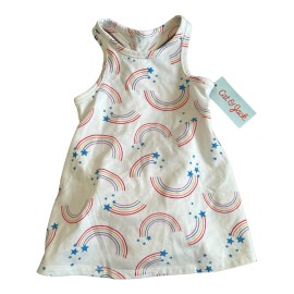 Cat & Jack Rainbow Toddler Dress W/underwear Summer Patriotic PrideSize 12 Month