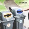 Sutter Signs Recycling Stickers for Trash Can, 6" Wide |