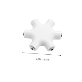 KICHOUSE Way Stereo Audio Splitter Snowflake Shape Headphone Adapter for Sharing Music with Friends Lightweight and Portable Design White