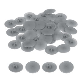 sourcing map 100PCS Screw Cap Covers, 17mm Waterproof Plastic Screw Decorative Caps for Phillips Cam Lock Nuts Self-Tapping Screws, Dark Gray