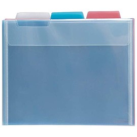 JAM PAPER Plastic File Folders - Letter Size - 9 x 11 1/2 - Assorted Colors - 6/Pack