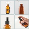 Bastelica 4 Pack 4 oz Amber Glass Spray Bottles with