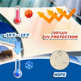 Waterproof Sun Shade Sail 12' x 16' Rectangle UV Block Sunshade,Heavy Duty Permeable 185GSM Backyard Shade for Backyard Yard Deck Patio Garden Outdoor Activities and Facility-Gray (Beige, 12 X 16 FT)