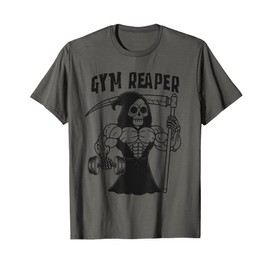 Gym Reaper Gym Workout Weight Lifting Bodybuilder Training T-Shirt