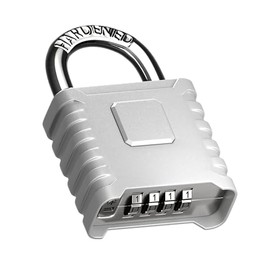 Zenora Heavy Duty Padlocks with Code 52mm 4 Digit Specially Designed Combination Padlock Outdoor Padlock Weatherproof with Hardened Steel Shackle, Ideal for Doors, Garage (Silver, Pack of 1)