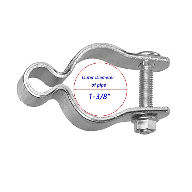 2 Pack 1-3/8inch Chain Link Fence Frame Gate Post Hinge/Galvanized