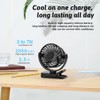 ENCHANTLIVING Portable Mini Clip On Fan,Desk Fan,Neck Fan,2.8 Inch Rechargeable,720
