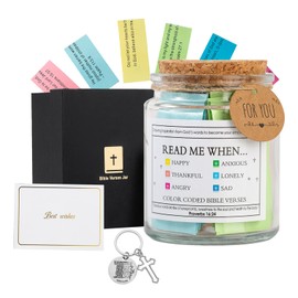 Bible Verses Jar Read Me When Bible Verses Jar for Women Men Teen Girls Christian Gifts for Women 90 Day Motivational Scripture