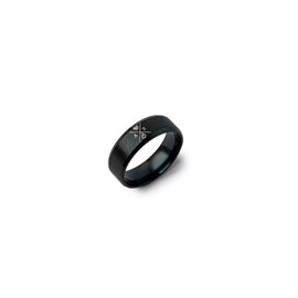 STOIC STORE UK Amor Fati Ring - Stoicism Ring Black Stainless Steel - Amor Fati/Stoic/Marcus Aurelius (US 13)