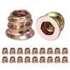 M METERXITY 20-Pack Threaded Inserts for Wood, M5x8mm Hex Drive