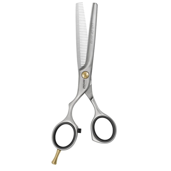 JAGUAR Pre-Style Relax 40 Left Handed Modelling Scissors with 40 Thinning Teeth in Offset Design Matte Made in Germany