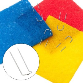 100 Pieces U Shaped Fork Pins for Sewing Double Blocking Pins U-Pins for Jewelry Display Craft DIY Multipurpose Straight Pins for Fabric Quilting Crafts Making Home Decor Needlecrafts Pin U Pin Needle