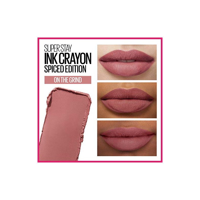 Maybelline Labial superstay ink crayon spiced edition, on the grind