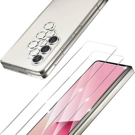 BIGFACE Galaxy Z Fold 6 Screen Protector + Camera Lens Protectors, [2 + 2 Pack] HD Clarity Premium Tempered Glass,9H Hardness, 3D Touch Accuracy, Anti-Bubble Anti-Scratch Film