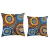 Aboriginal Dot Painting Pattern Throw Pillow