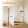 17 Hooks Metal Freestanding Coat Hat Rack Tree Clothes Hats