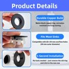 2pcs Matte Black Copper Overflow Ring for Bathroom Sink, Overflow