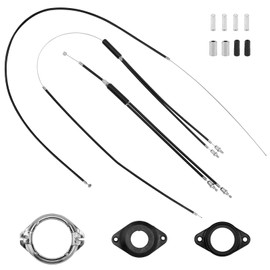 BMX Bike Gyro Brake Cables Front & Rear (Upper, Lower) with Spinner Rotor Full Set, Pro-Grade Bicycle Brake Lines Kit Cable Wire and Housing for Most Gyro Systems & 20" Bike Parts