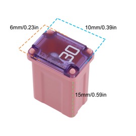 VGOL 10pcs 30A Micro Cartridge Fuses Car Mini Fuse for Truck SUV Off-Road Vehicle 10x15x6mm