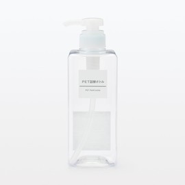 MUJI OHB13A1A PET Refill Bottle, Clear, 20.3 fl oz (600 ml)