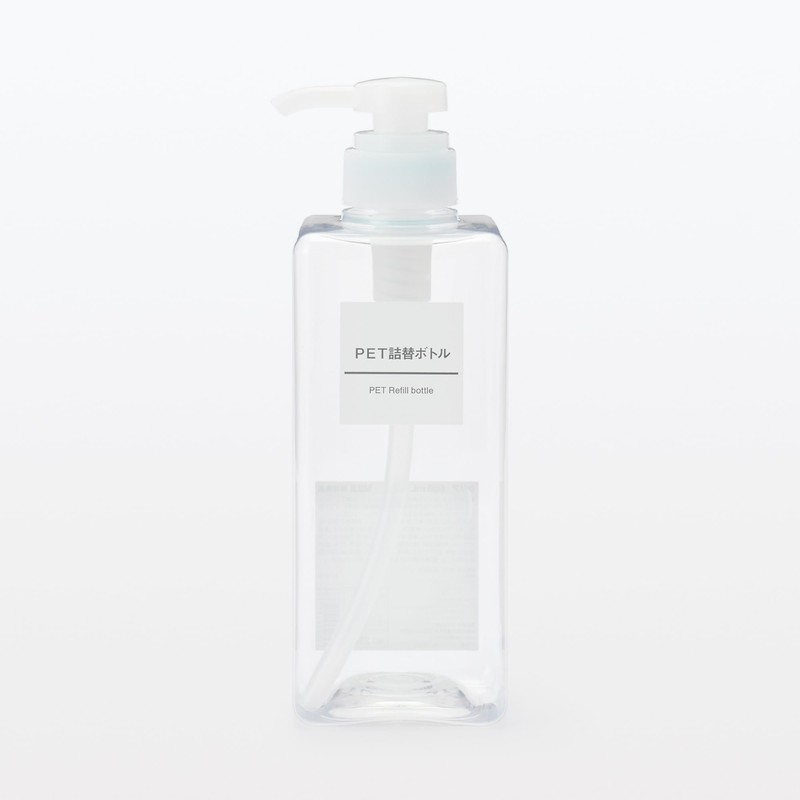 MUJI OHB13A1A PET Refill Bottle, Clear, 20.3 fl oz (600