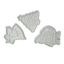 Santa, Christmas Tree & Angel Fondant Cutter Set - Sugarcraft Tools (6 Pk)