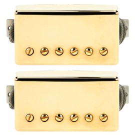 LP '57 Classic 57 classic 57+ Alnico 2 Bridge Neck Guitar Humbucker PAF Pickups Braided Wire For Les Paul style Guitar Gold Chrome (Gold)