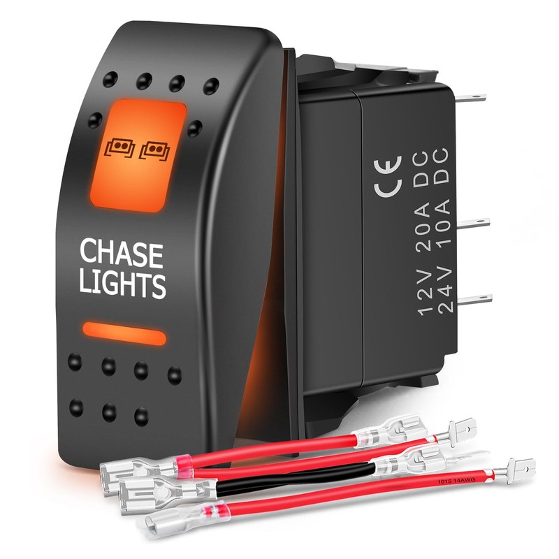 Nilight UTV Chase Lights Rocker Switch On Off 5 PIN