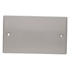 kenable 2 Gang Blanking Plate Cover Curved Edge Rounded Faceplate