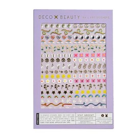 Deco Beauty Stay Groovy Nail Stickers - Trendy, Long-Lasting Nail Art Decals – Easy DIY Application for Salon-Quality Manicures