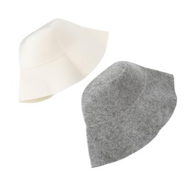 Sauna Hat for Women and Men,2pcs Water Absorption Anti Heat Bath Sauna Hat for Hot Dry Steam Room,Sauna Accessories(Grey,White)