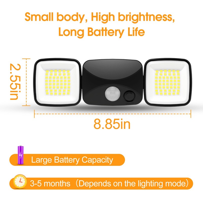Allotall Rechargeable Battery Operated Lights 3-5 Months Endurance Motion Sensor