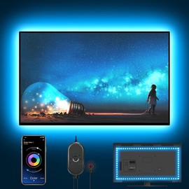 Nexillumi - Luces LED para TV, Por mes, Retroiluminación LED de 13.2 Pies para Televisores de 32 a 65 Pulgadas, Tira de Luces LED RGB Detrás de la TV, Luces LED para TV con Control Remoto por