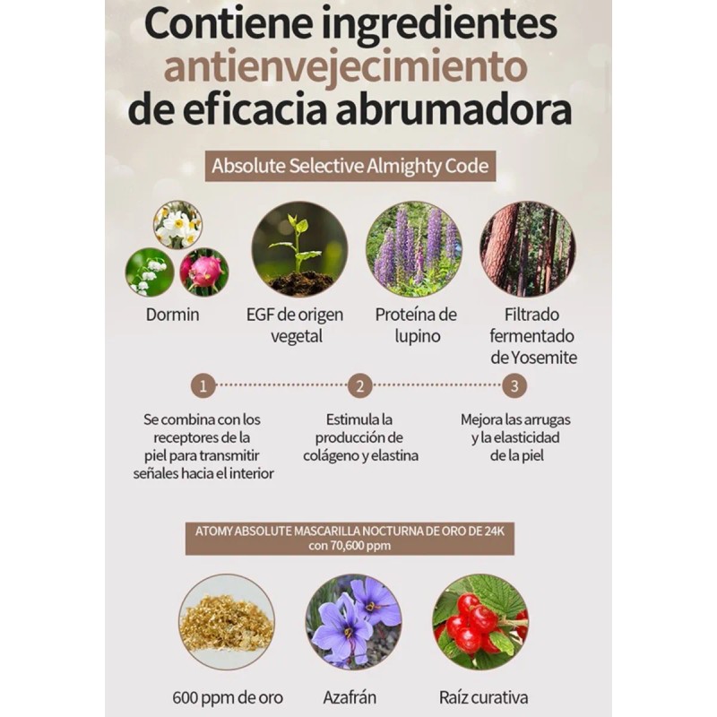 Atomy Absolute 24k Gold Night Mask Mixta