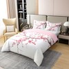 Cherry Blossom Cotton Duvet Cover Set(No Comforter),Japanese Style Pink Blooming