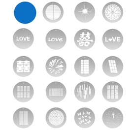 WELLMAKING G-30 19pcs Gobos for Snoot, Projection Spotlight Mount with Blue Colors Gels/Filter…