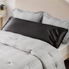 Bedsure Satin Body Pillow Cover 20x54 Inches - Black Body