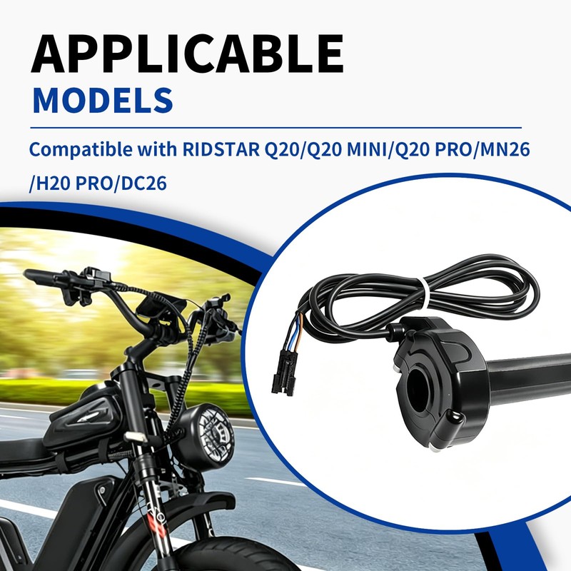 Full Twist Throttle for Ridstar Q20, Surron Style Ebike Throttle