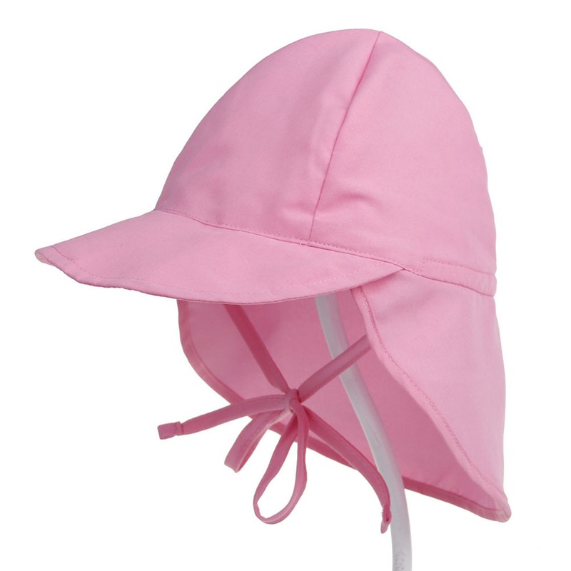 Baby Flap Sun Hat Wide Brim Quick Dry Cotton Adjustable