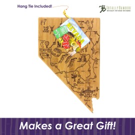 Totally Bamboo Nevada State Destination Bamboo Serving and Cutting Board